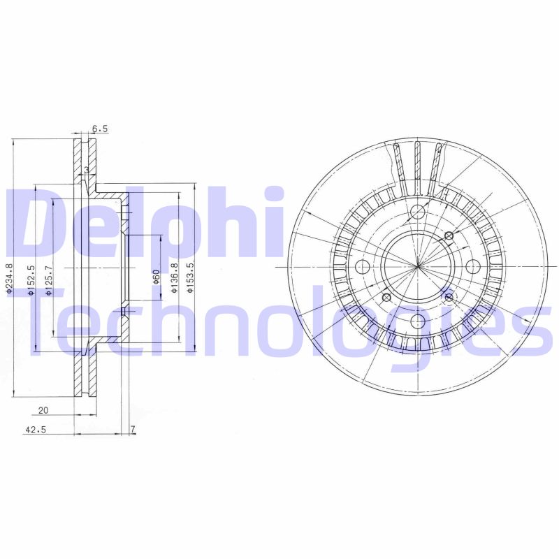 Disc frana BG3160 DELPHI