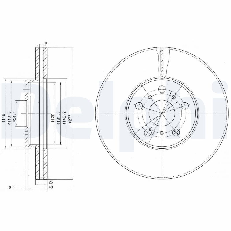 Disc frana BG3168 DELPHI