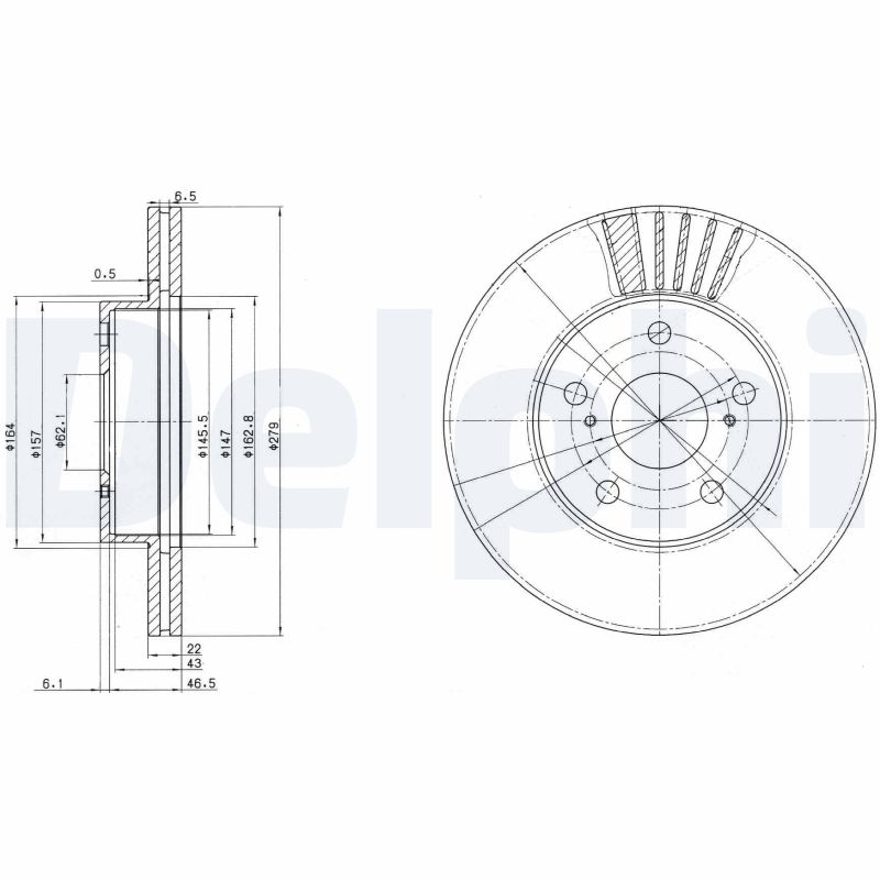 Disc frana BG3171 DELPHI