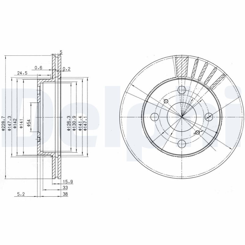 Disc frana BG3173 DELPHI