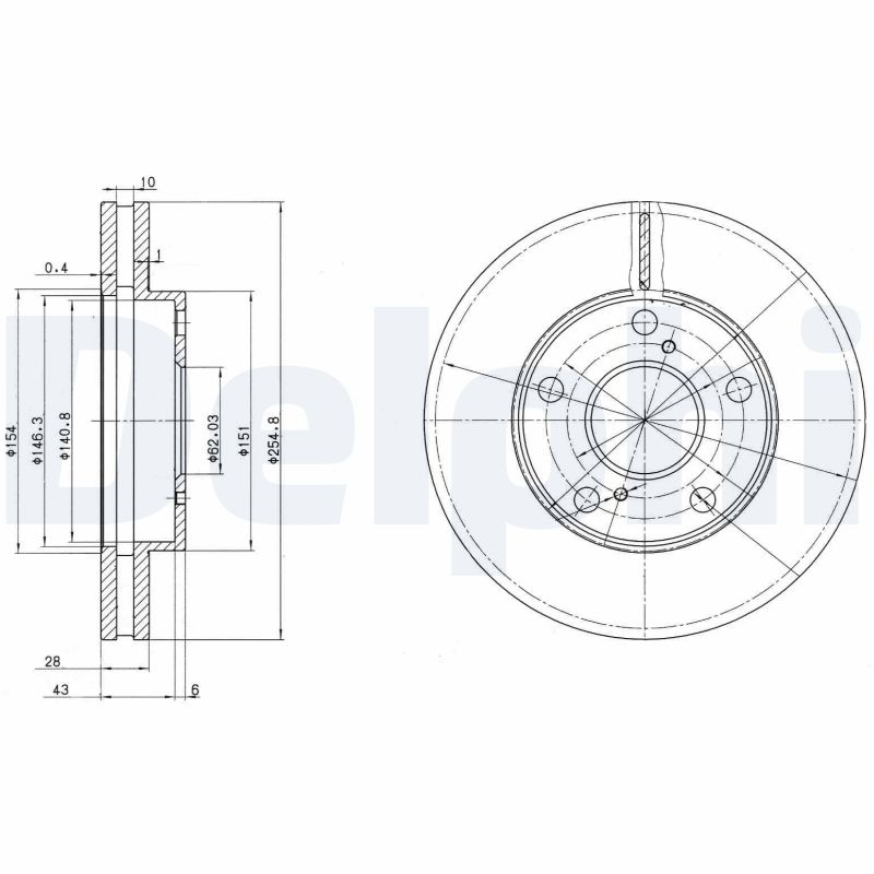 Disc frana BG3177 DELPHI