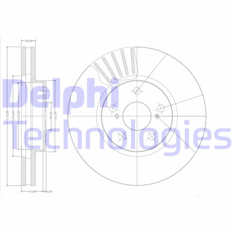 Disc frana BG3189 DELPHI