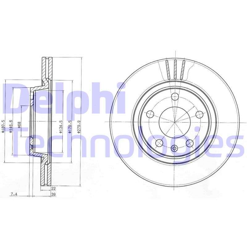 Disc frana BG3198 DELPHI