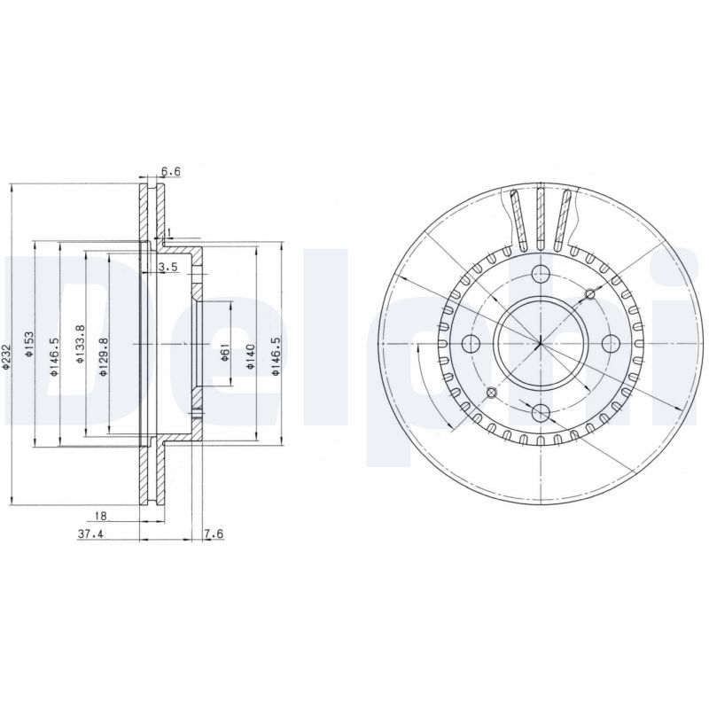 Disc frana BG3206 DELPHI