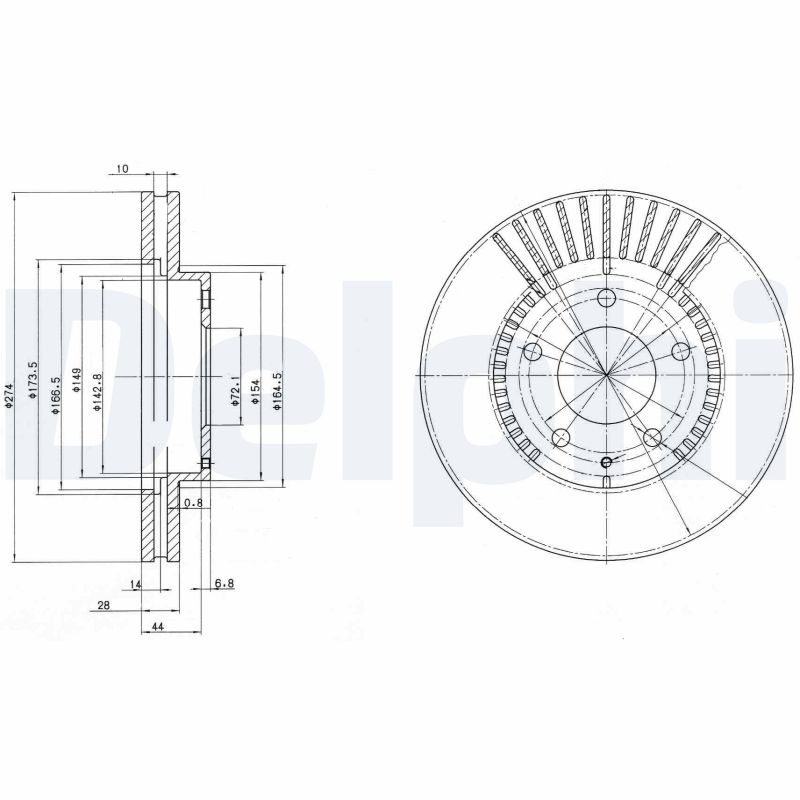 Disc frana BG3232 DELPHI