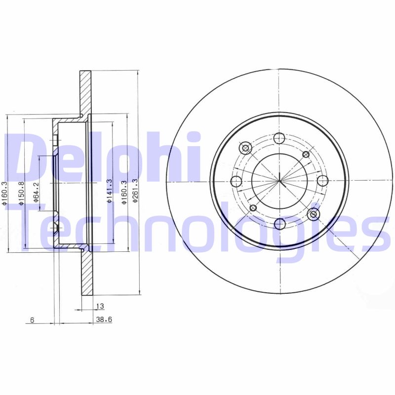 Disc frana BG3262 DELPHI