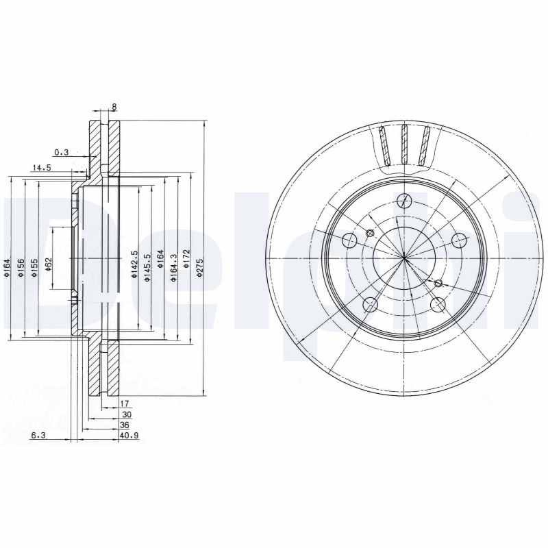 Disc frana BG3266 DELPHI