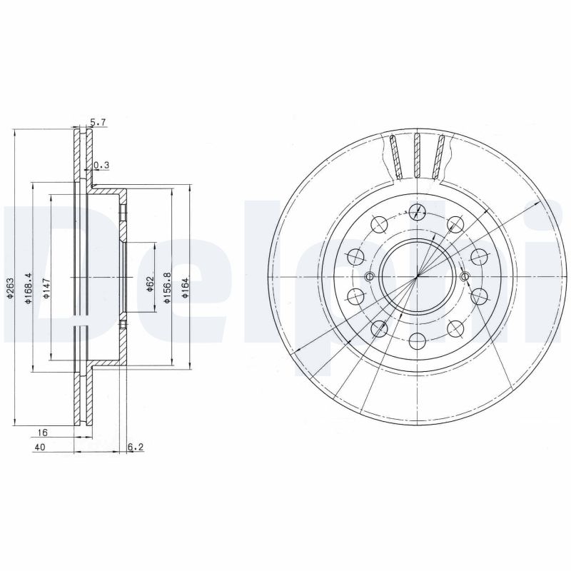 Disc frana BG3268 DELPHI
