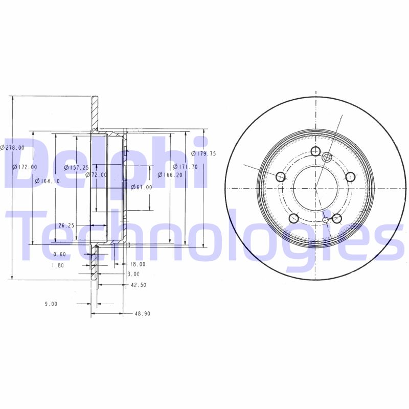 Disc frana BG3326C DELPHI