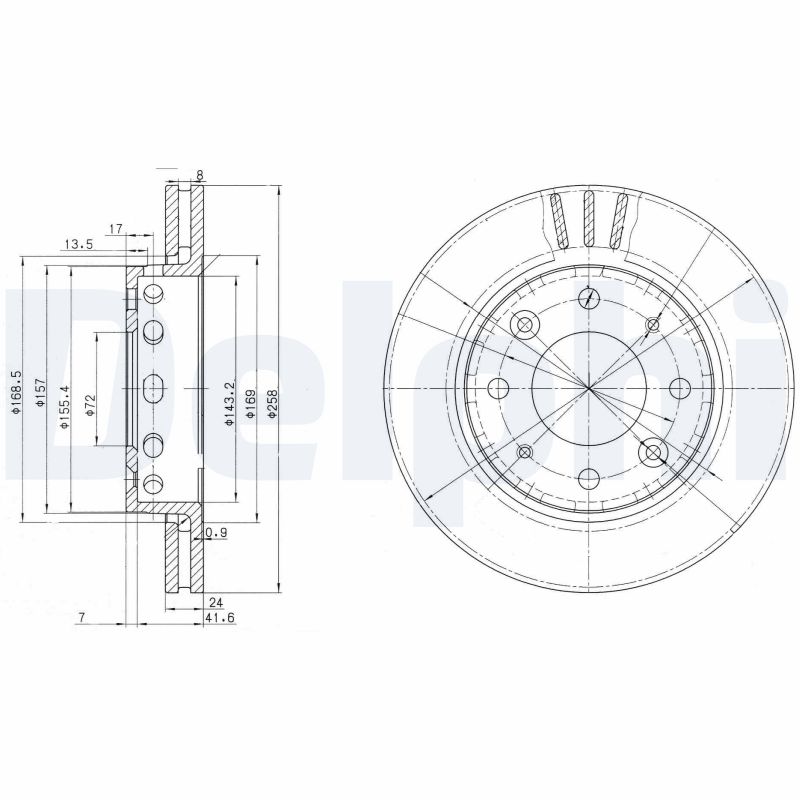 Disc frana BG3335 DELPHI