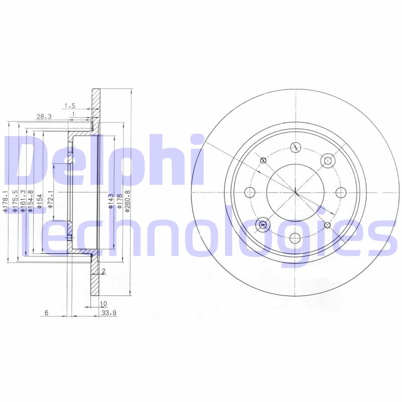 Disc frana BG3336 DELPHI