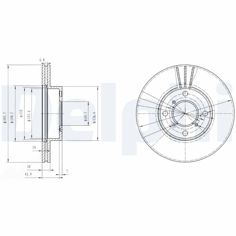 Disc frana BG3341 DELPHI
