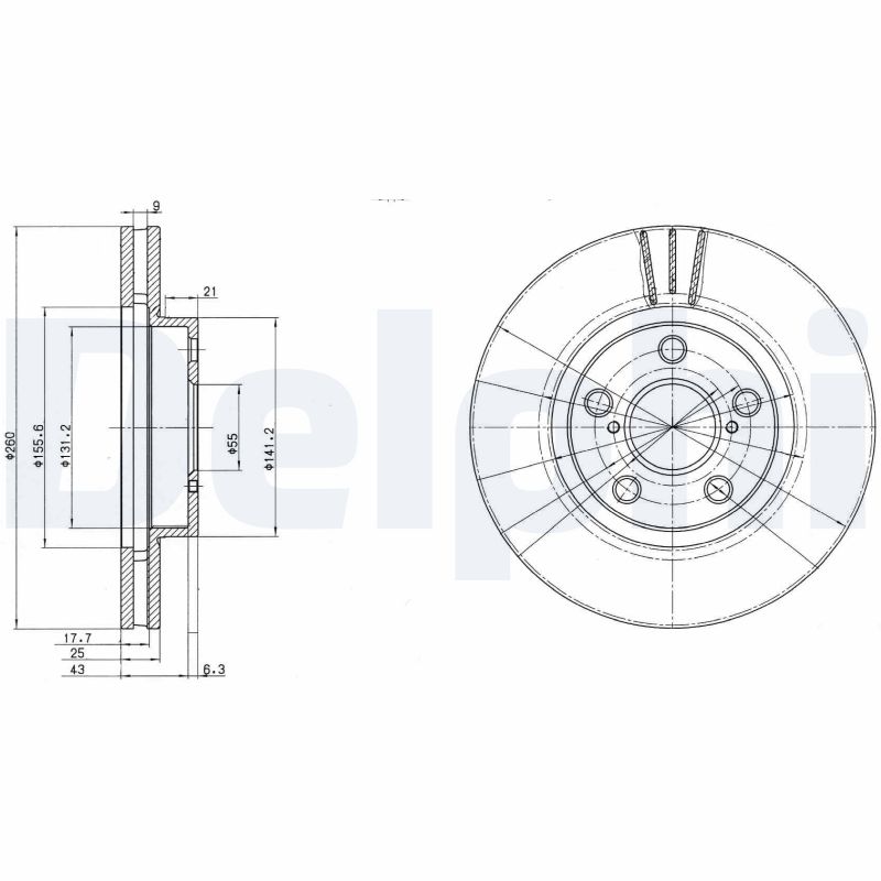Disc frana BG3347C DELPHI