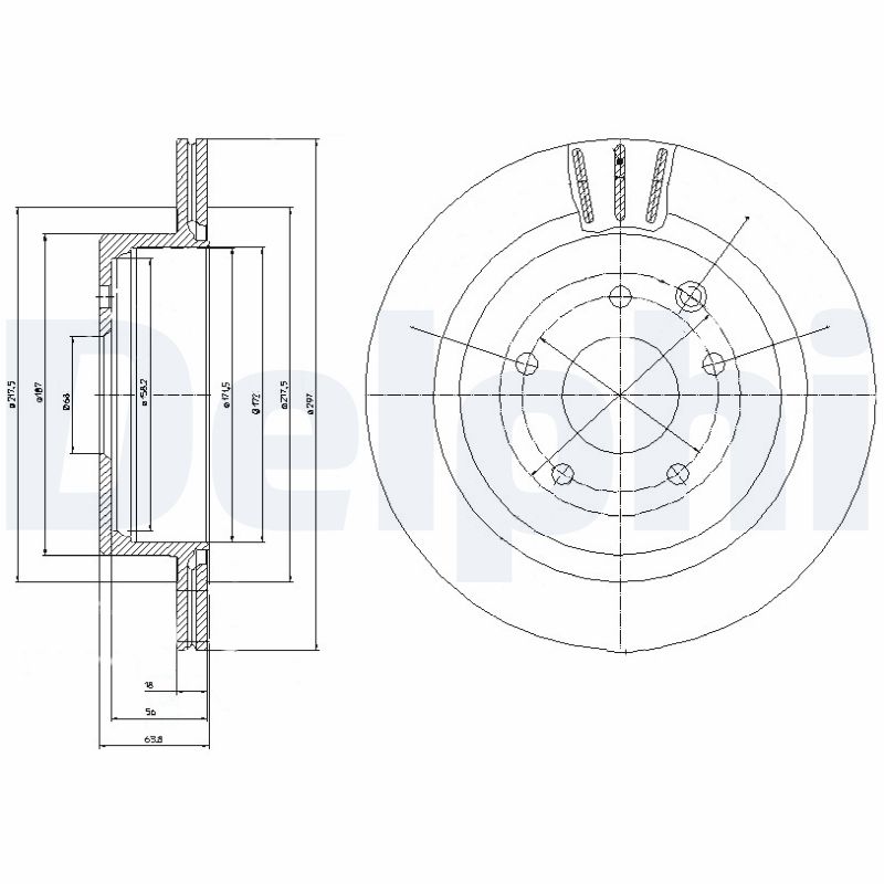 Disc frana BG3354 DELPHI