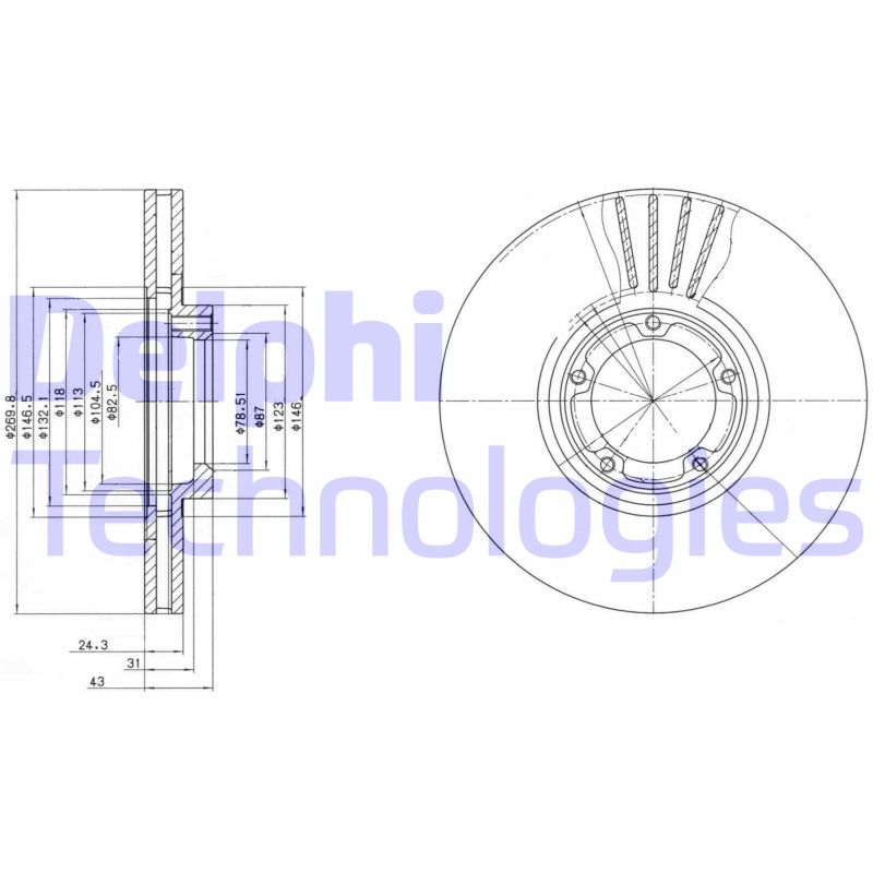 Disc frana BG3366 DELPHI