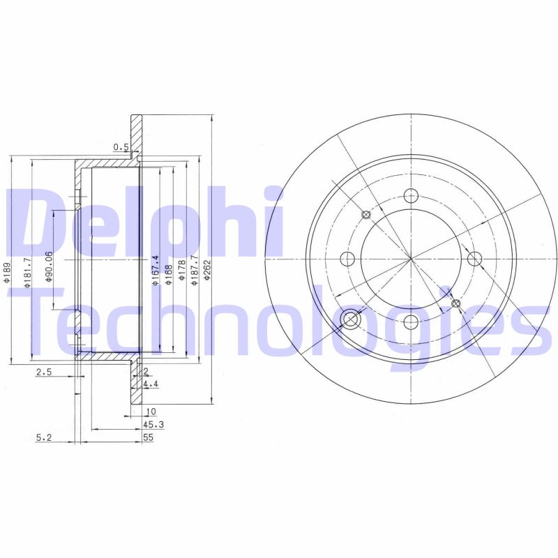 Disc frana BG3400 DELPHI