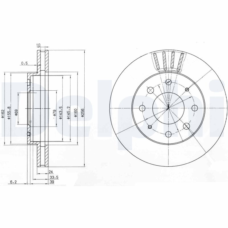 Disc frana BG3401 DELPHI