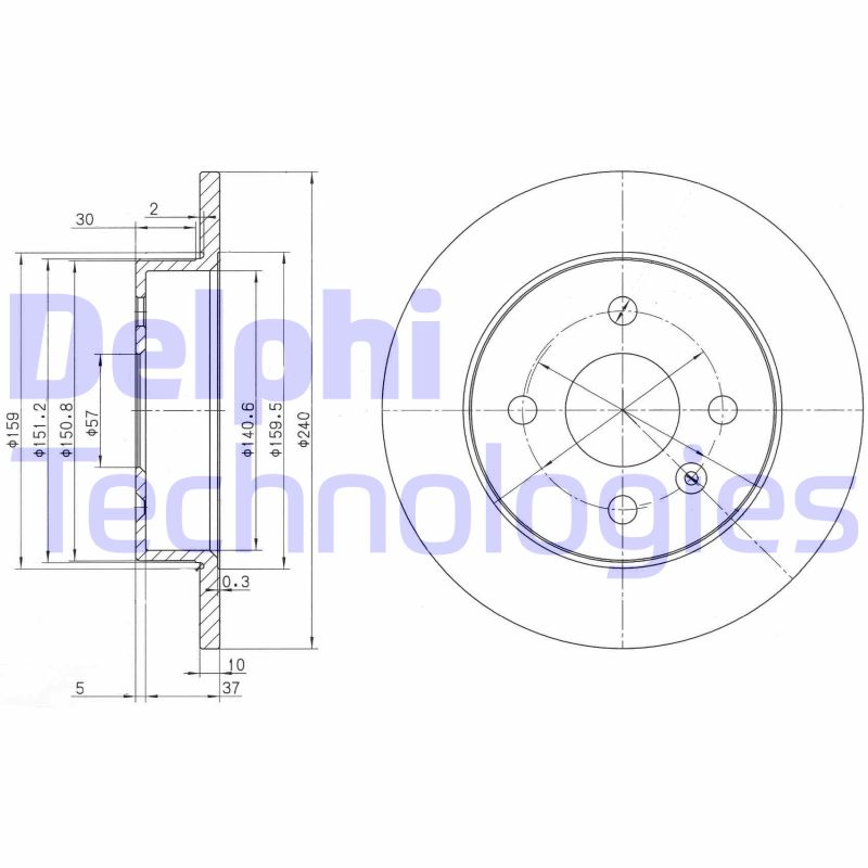 Disc frana BG3403 DELPHI