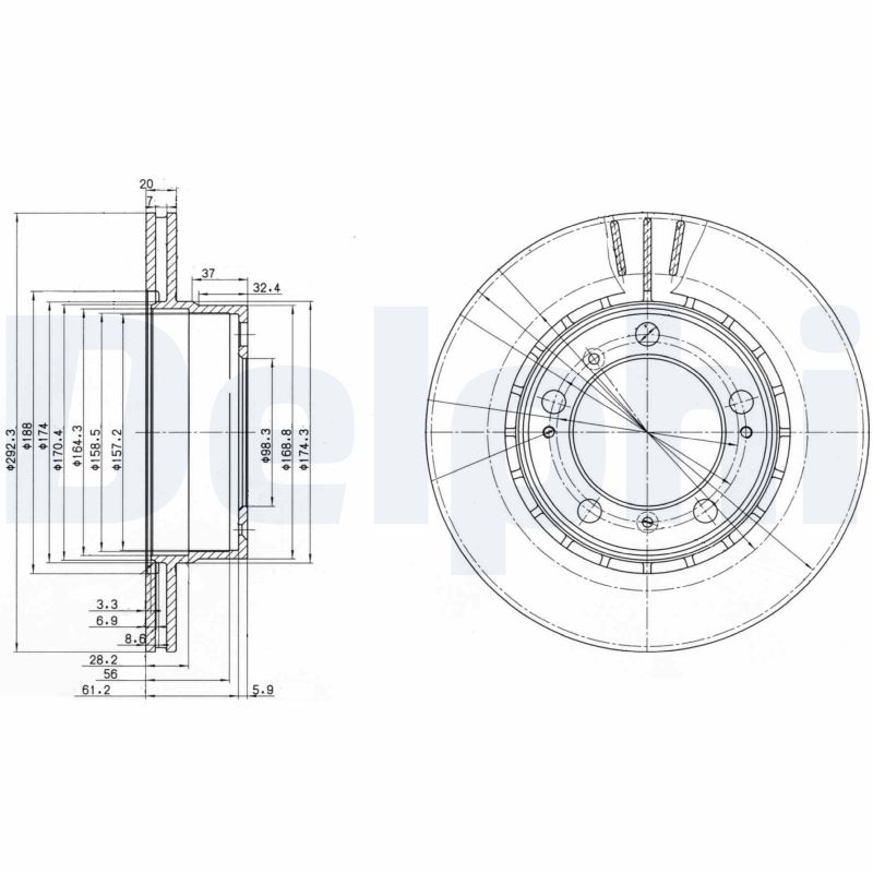 Disc frana BG3410 DELPHI