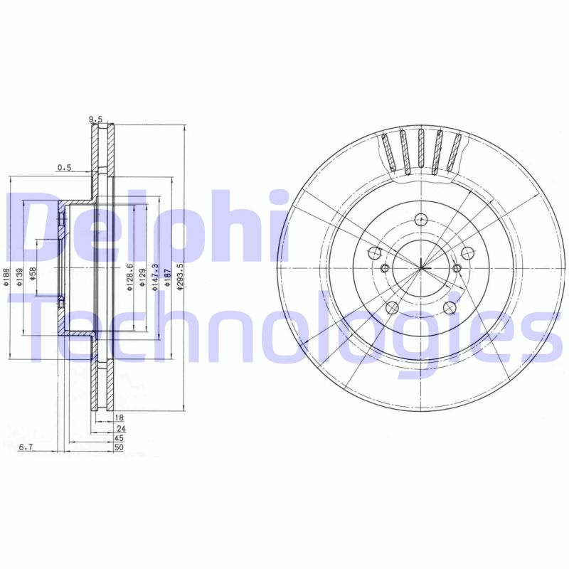 Disc frana BG3413 DELPHI