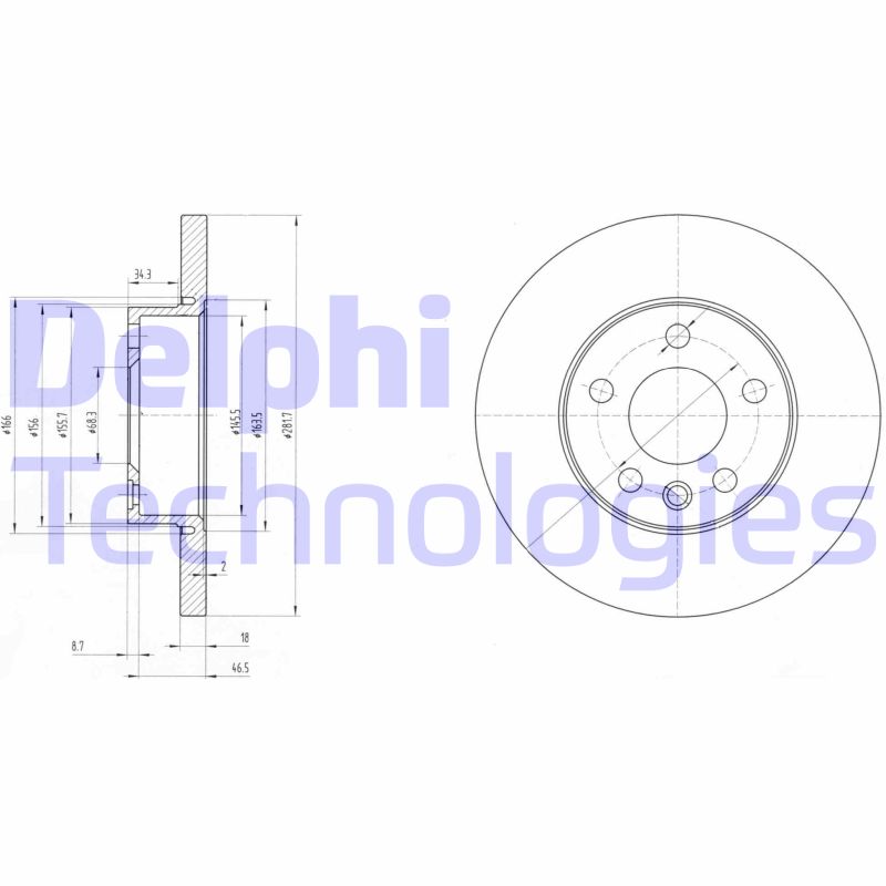 Disc frana BG3415 DELPHI