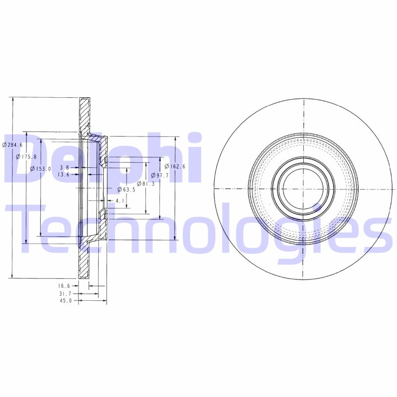 Disc frana BG3416 DELPHI