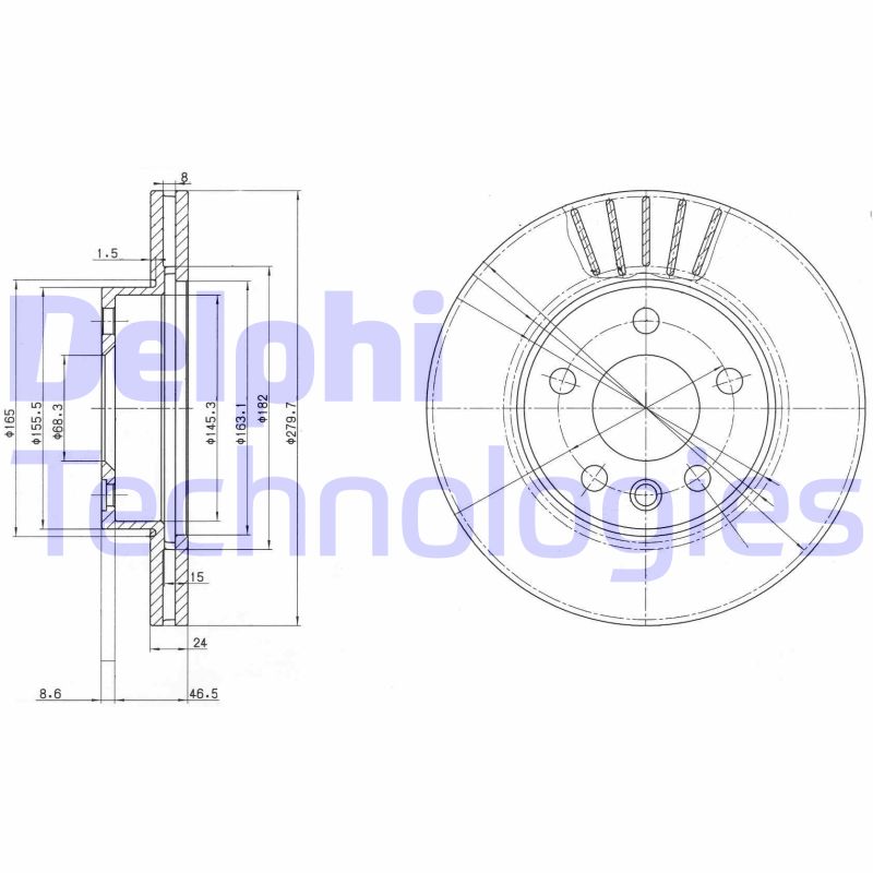 Disc frana BG3417 DELPHI