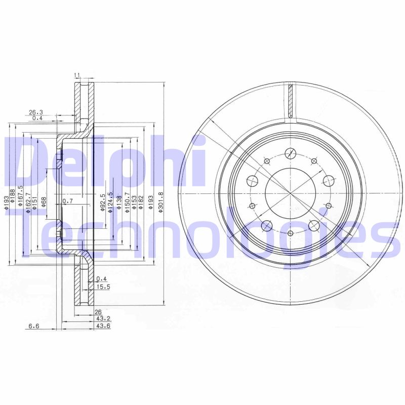 Disc frana BG3418 DELPHI