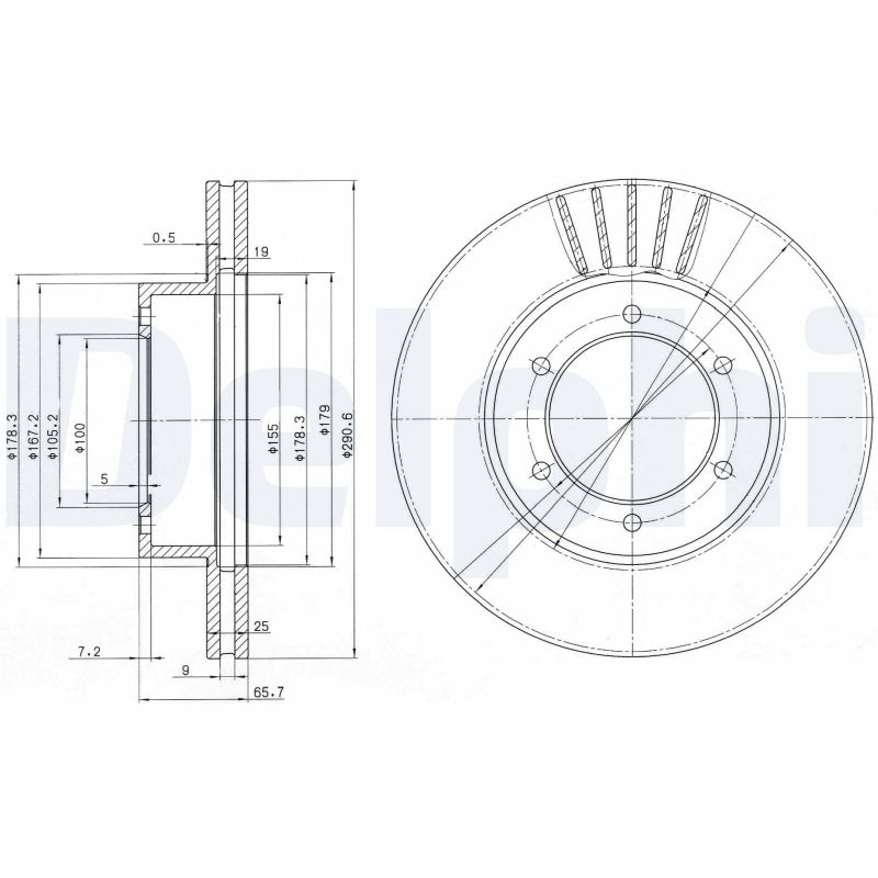 Disc frana BG3423 DELPHI