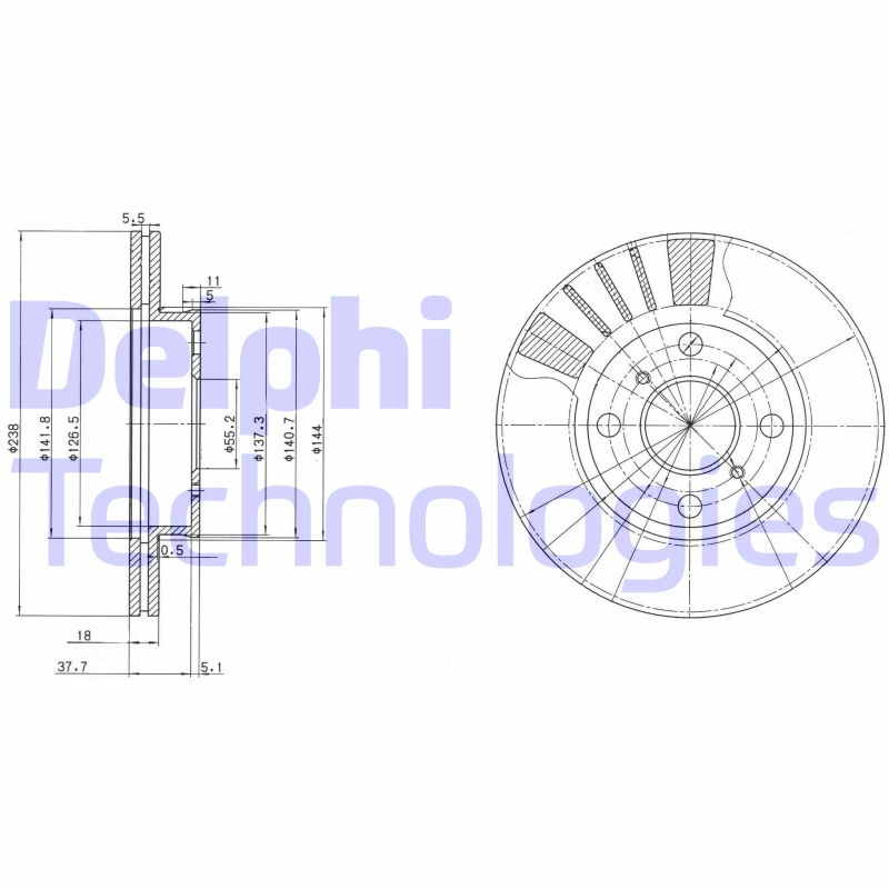 Disc frana BG3424 DELPHI