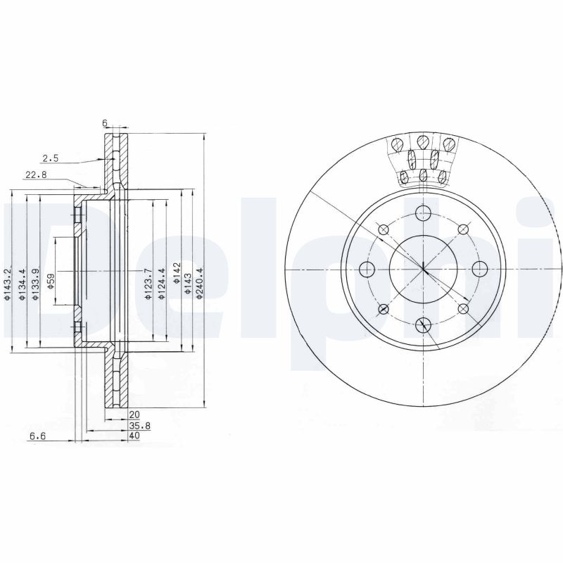 Disc frana BG3425 DELPHI