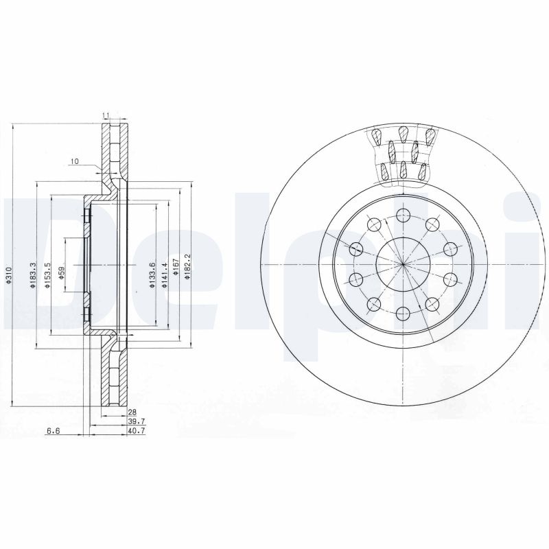 Disc frana BG3497 DELPHI