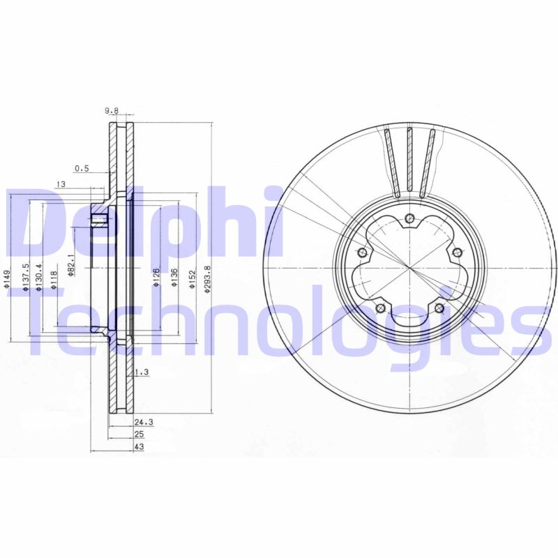 Disc frana BG3504 DELPHI