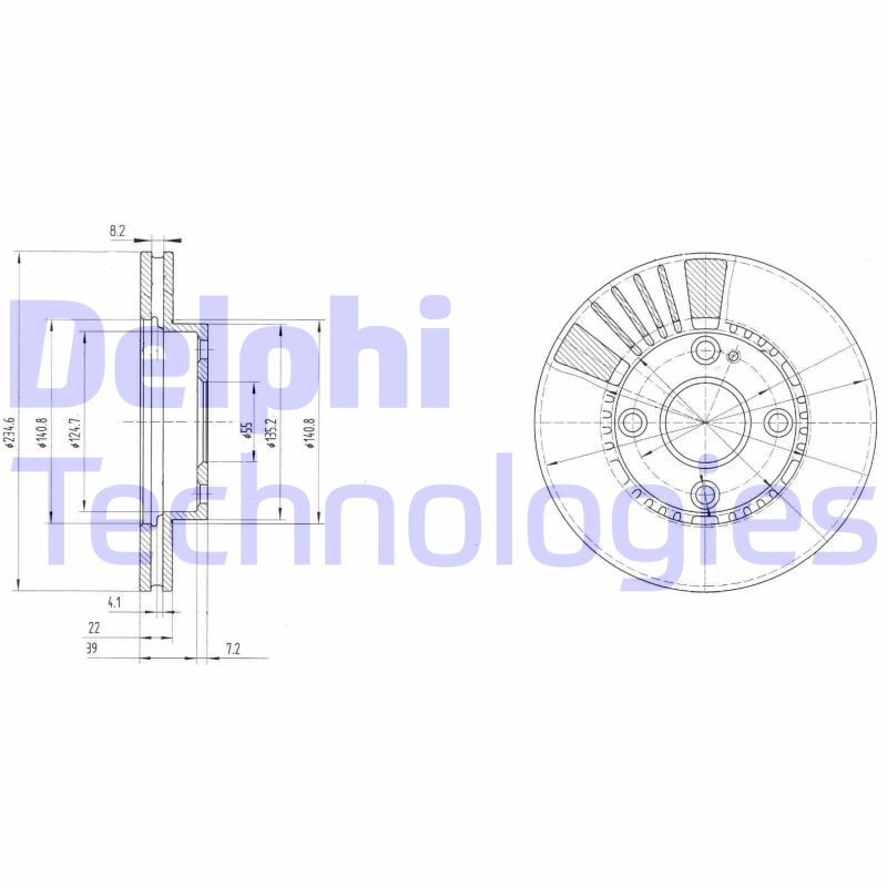 Disc frana BG3508 DELPHI