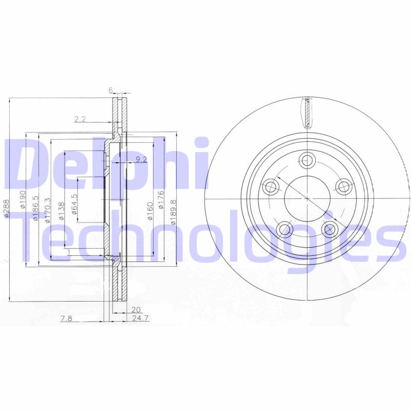 Disc frana BG3512 DELPHI