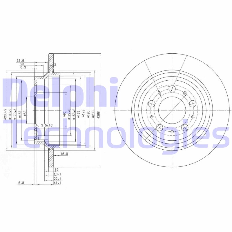 Disc frana BG3515 DELPHI