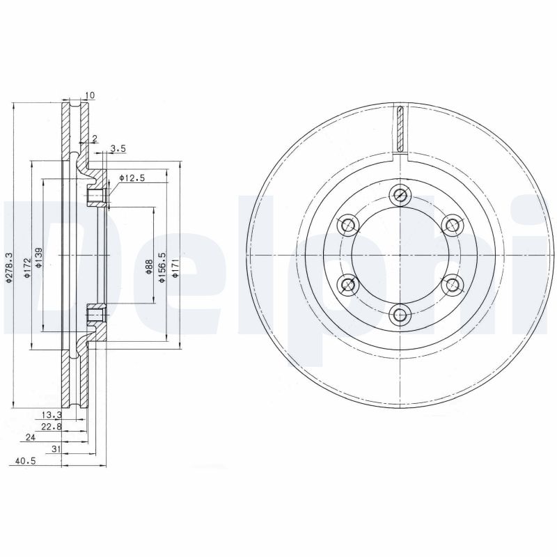 Disc frana BG3523 DELPHI