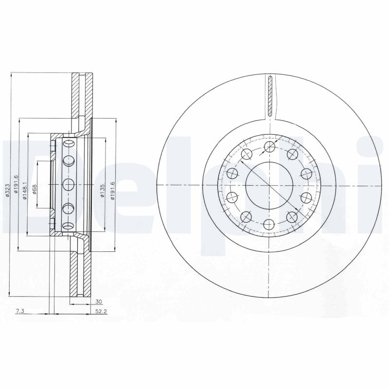 Disc frana BG3524 DELPHI