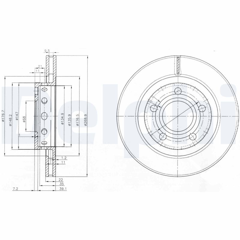 Disc frana BG3525 DELPHI