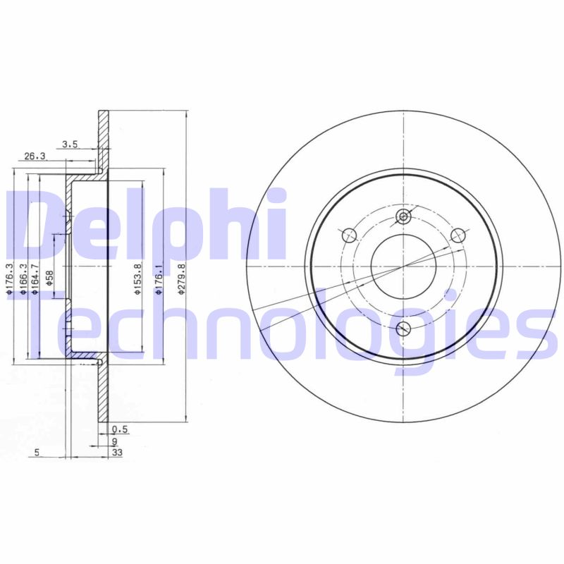 Disc frana BG3526 DELPHI