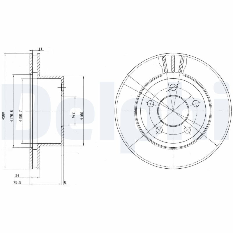 Disc frana BG3533 DELPHI