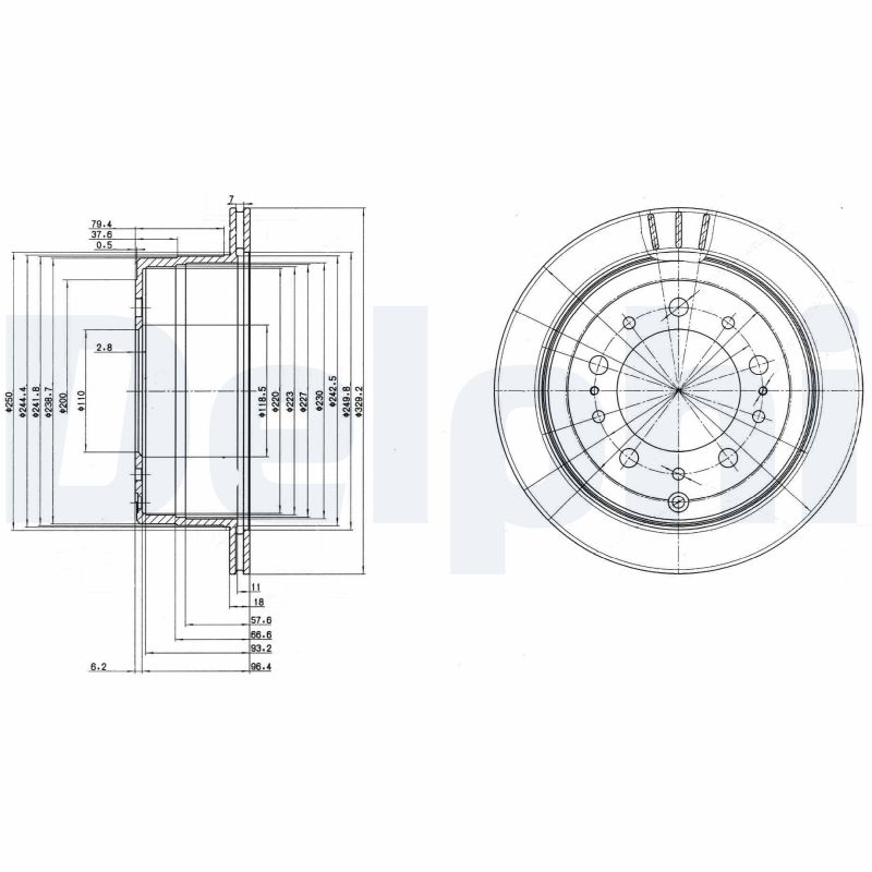 Disc frana BG3534 DELPHI