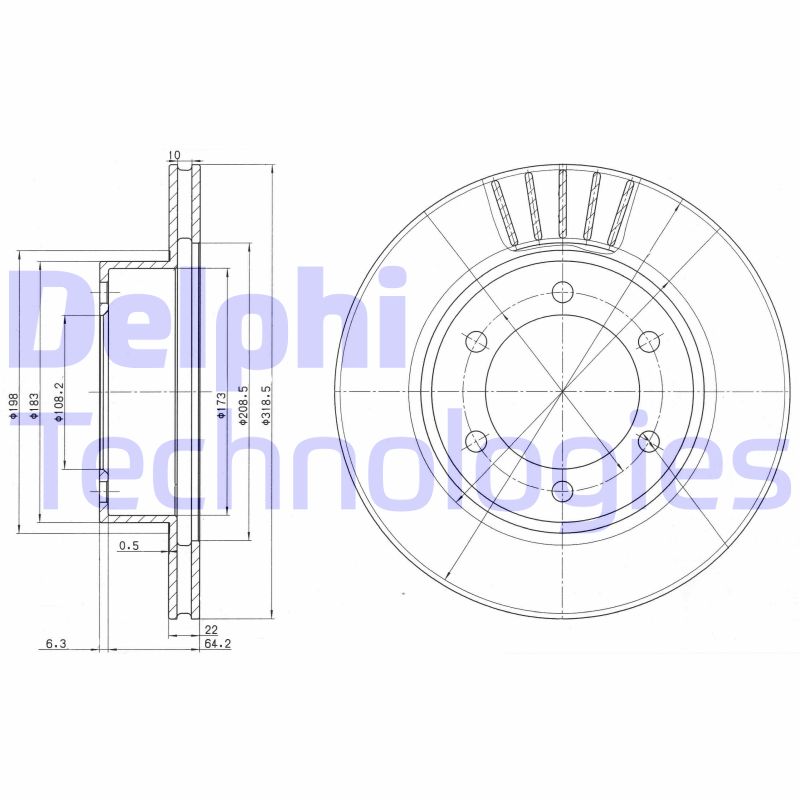 Disc frana BG3535 DELPHI