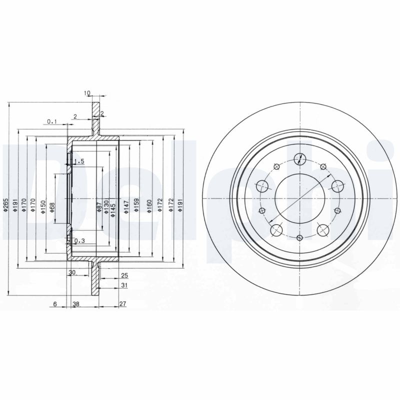 Disc frana BG3543 DELPHI