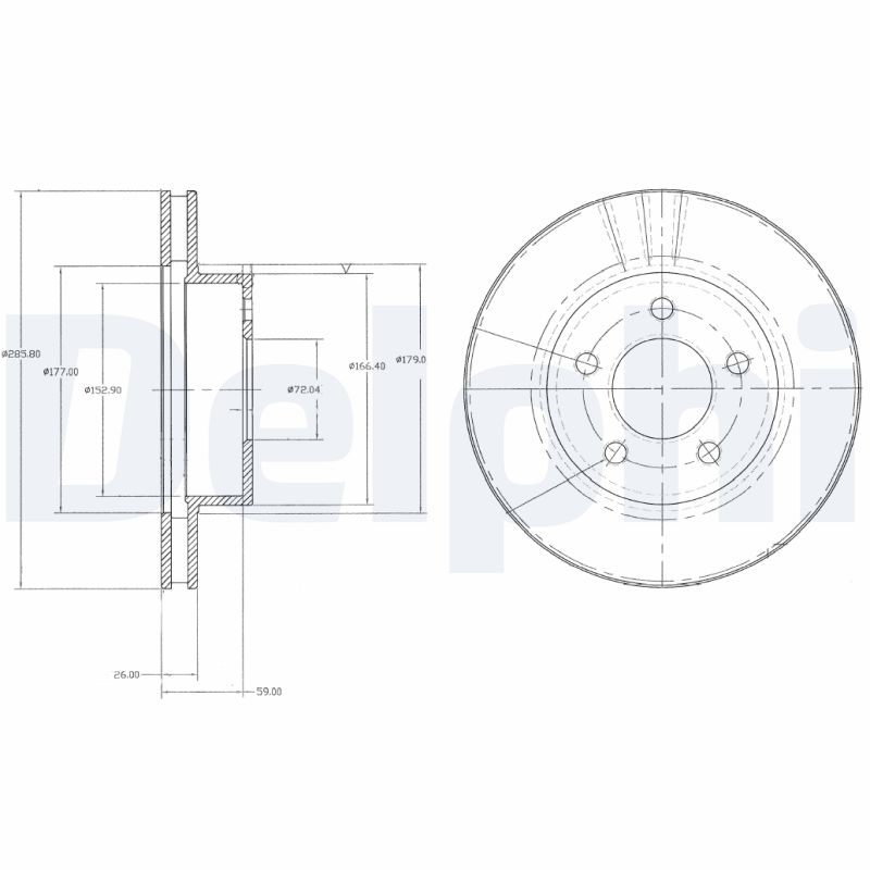 Disc frana BG3546 DELPHI