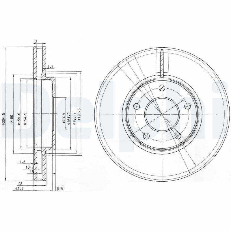 Disc frana BG3547 DELPHI