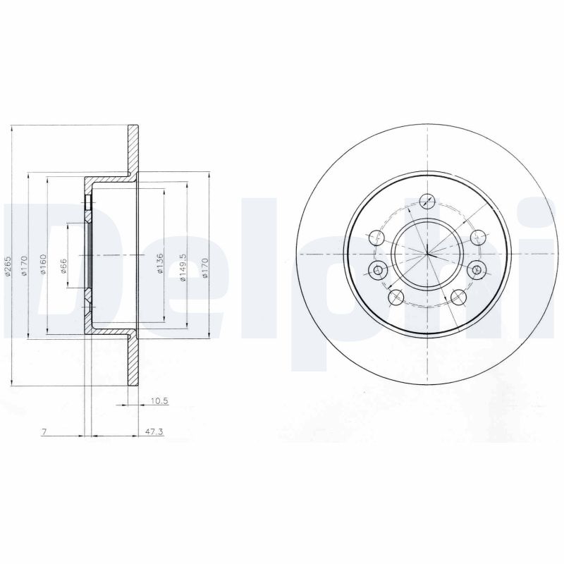 Disc frana BG3552 DELPHI