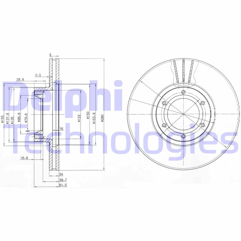 Disc frana BG3553 DELPHI