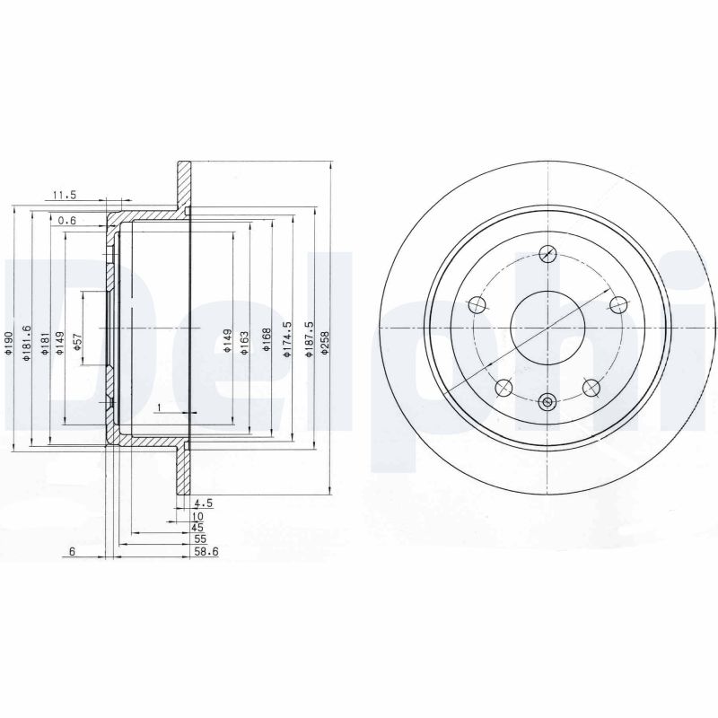 Disc frana BG3554 DELPHI