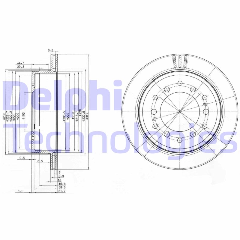 Disc frana BG3557 DELPHI